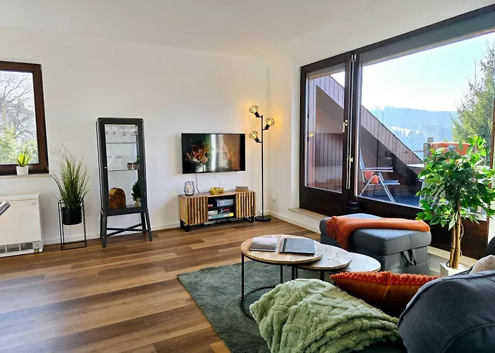 Ferienwohnung Tannenherz Mit Balkon & Bergblick & Naehe Hillebachsee